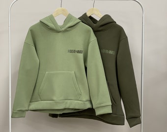 Embroidered Anniversary Roman Date Hoodies Couple Sweatshirts Matching Items Christmas Gift for Her and Him