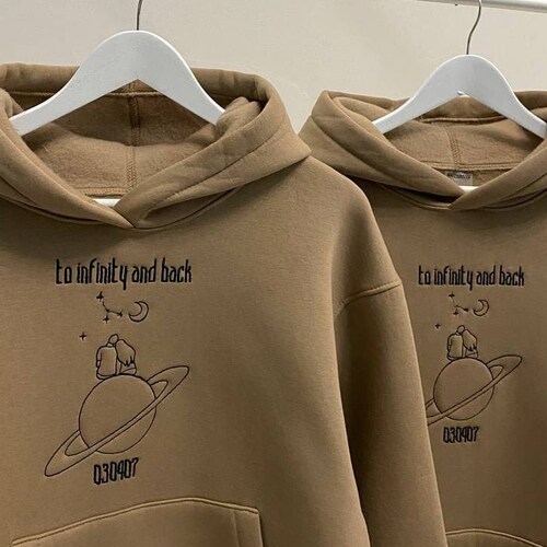 Embroidered Anniversary Date Hoodies 