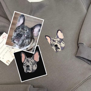 Embroidered by Pet Photo Portrait Hoodie Embroidery Cat Dog Family Friend Owner Portrait Crewneck Sweatshirt Personalized Custom Gift
