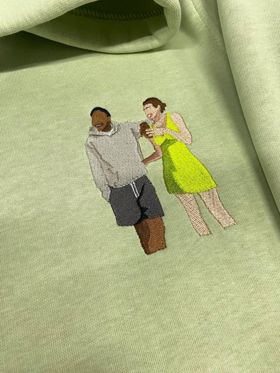 Bordado familia amigos foto sudadera con capucha bordado