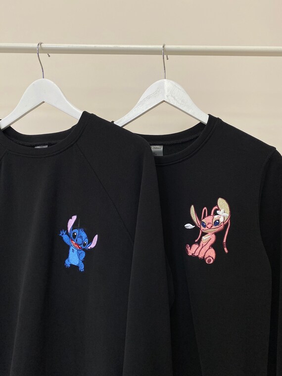 Couple Cartoon Alien Stitch Embroidered 