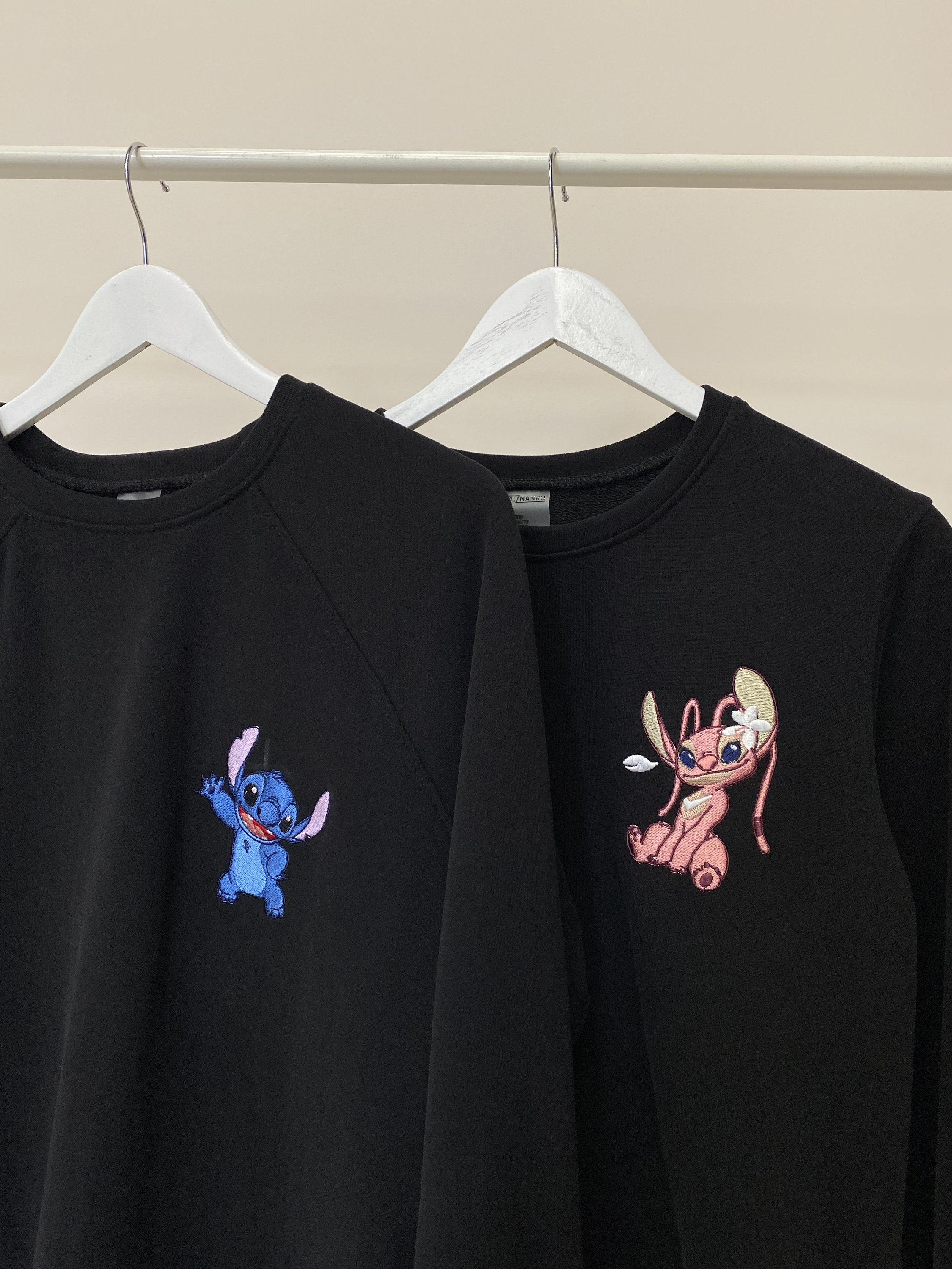 Couple Cartoon Alien Stitch Embroidered Hoodies Matching | Etsy