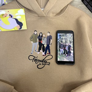 Embroidered by Family Photo From Portrait Hoodie Embroidery Cat Dog Friends Photography Crewneck Sweatshirt Clothes Item Custom Gift Sale