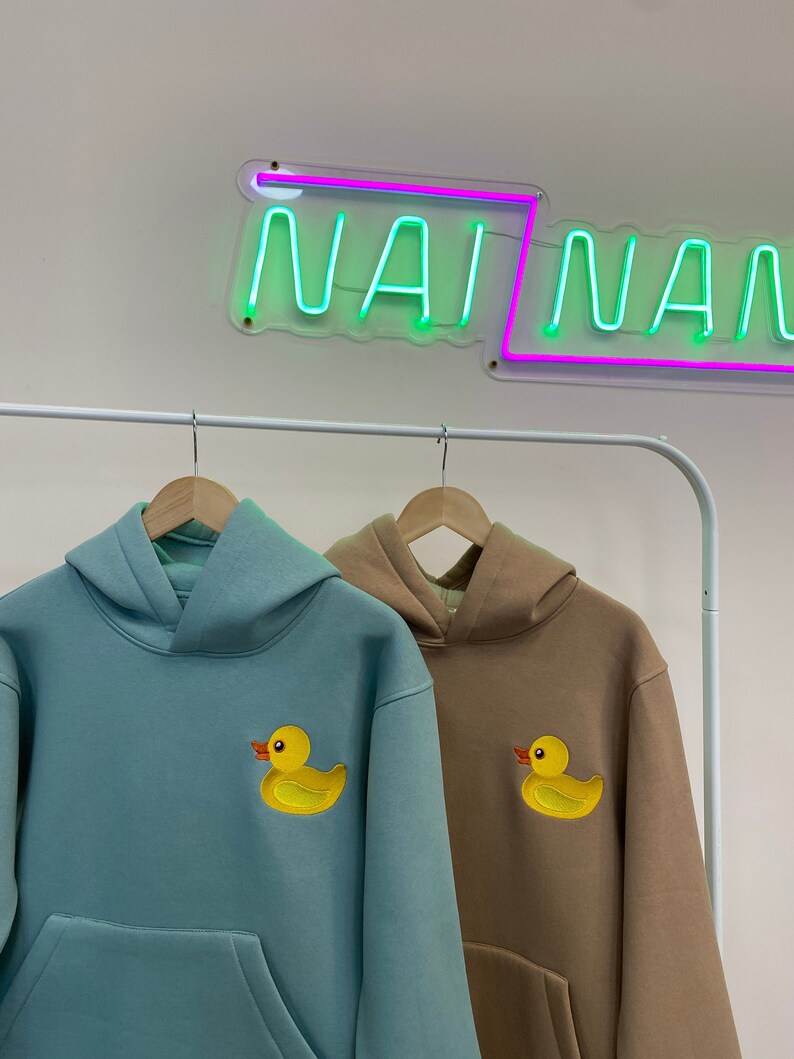 Couple Embroidered Duck Bird Hoodies Cartoon Animal Goose Etsy