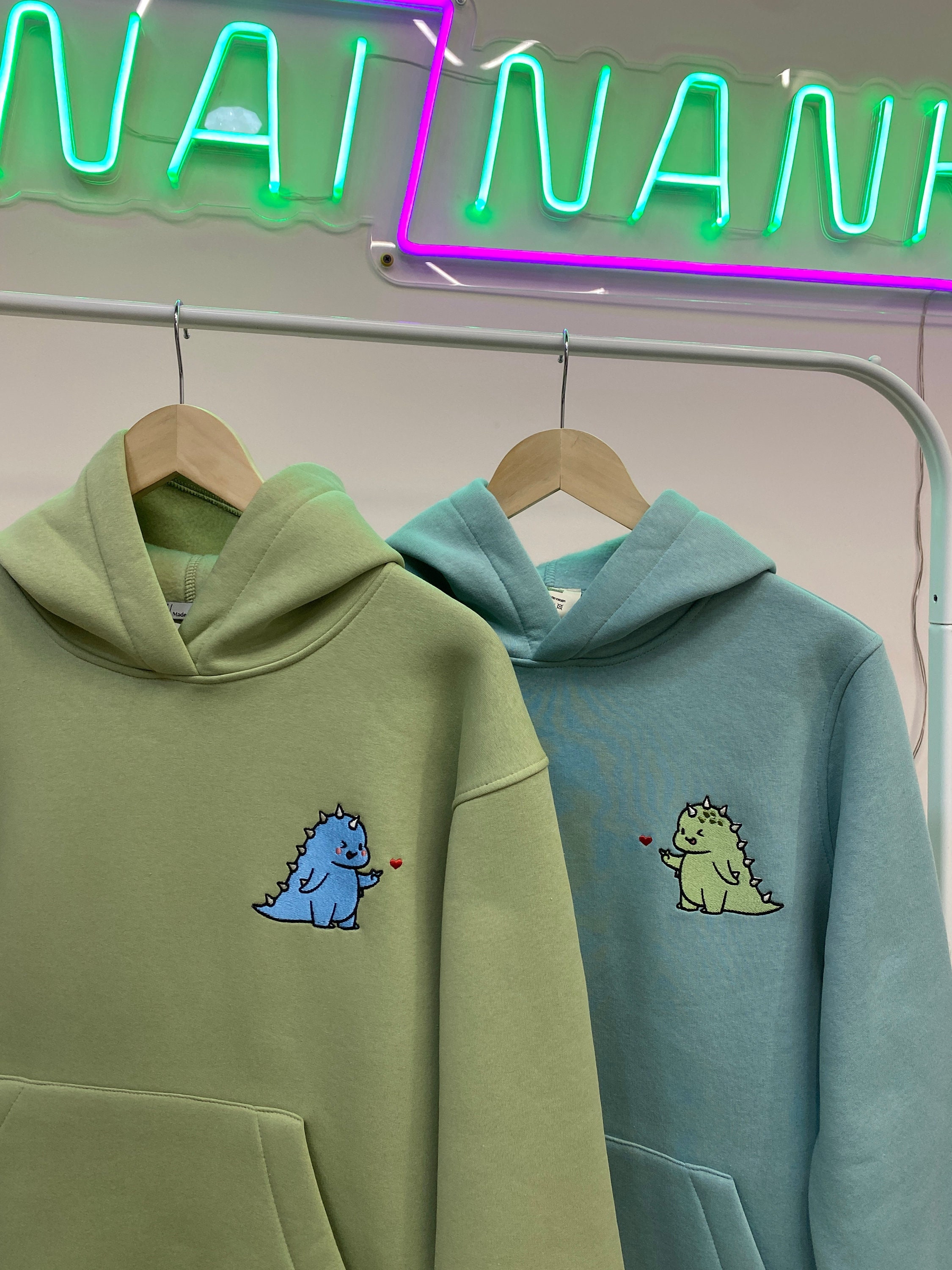 Dinosaur Couple Hoodies Near Me Dinosaur Cute Matching Couple