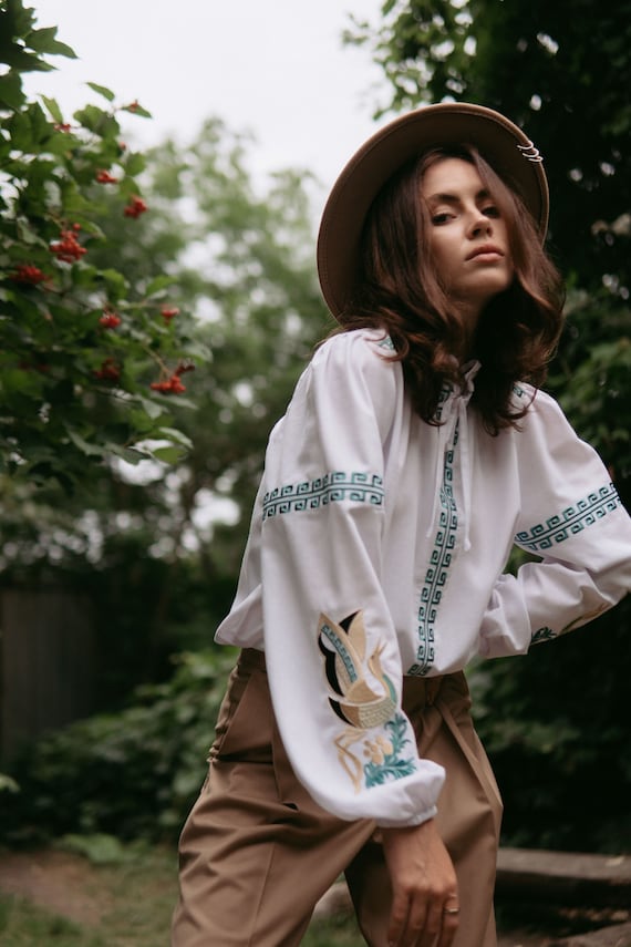 Boho blouse peasant top discount