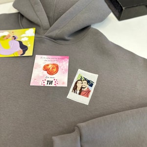 Embroidered by Photo Portrait Hoodie Embroidery Cat Dog Portrait Crewneck Sweatshirt Clothes Item Custom Gift Sale