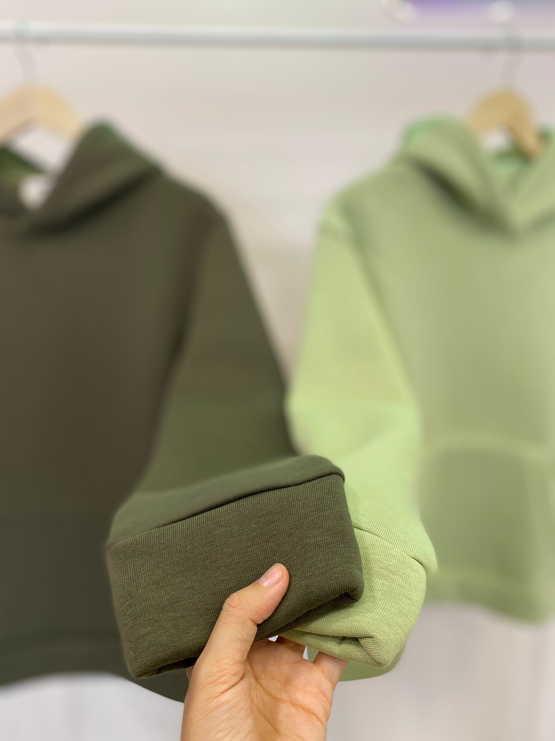 Embroidered Hoodies With Initials Hearts on the Sleeve