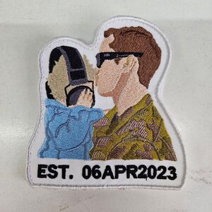 Parche militar regalo personalizado familia pareja foto retrato bordado gato perro personalizado hierro en gancho y bucle costura diseño accesorios