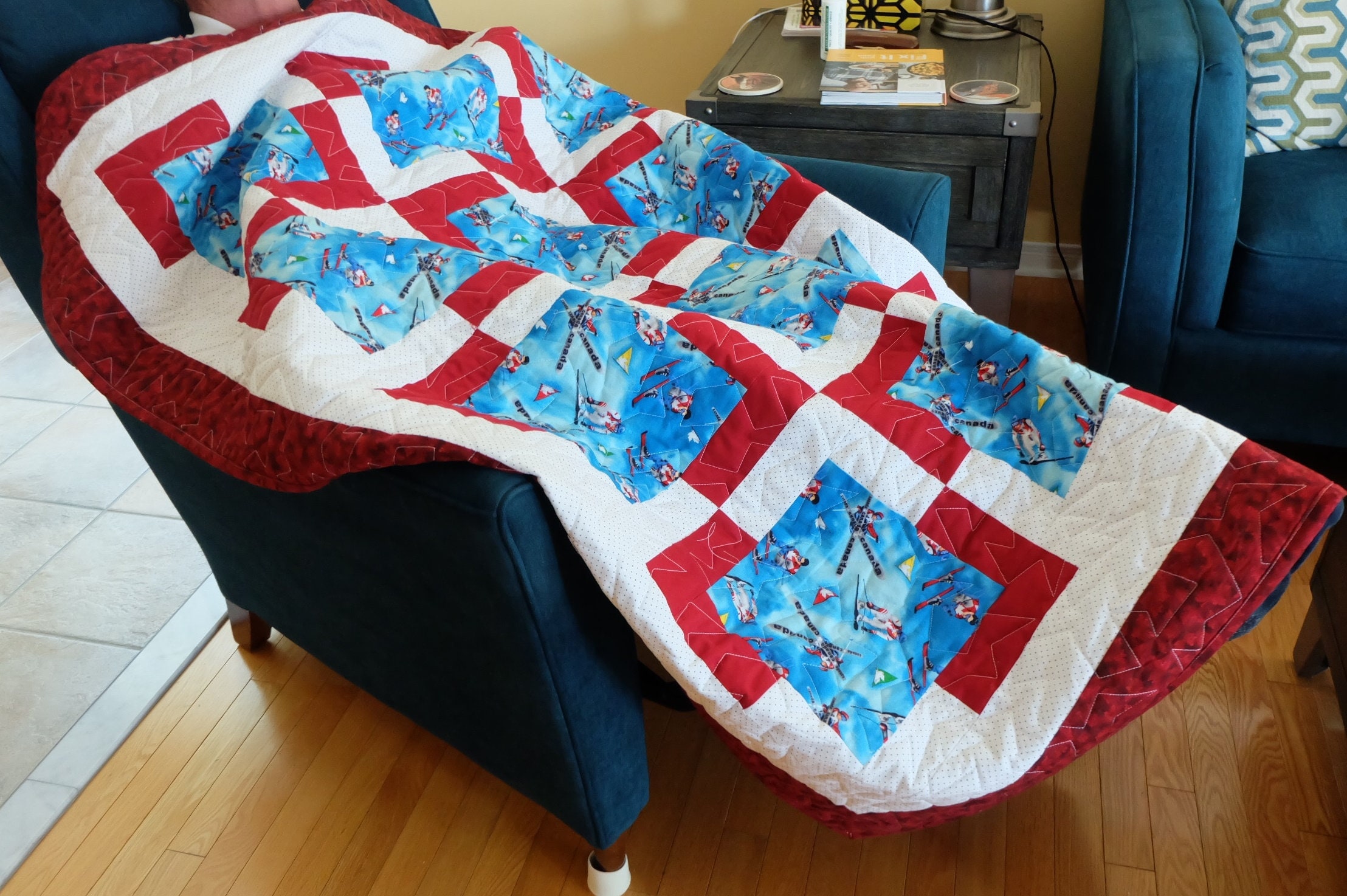 Handmade quilt for sale lap quilt for boy teen or adult male Etsy