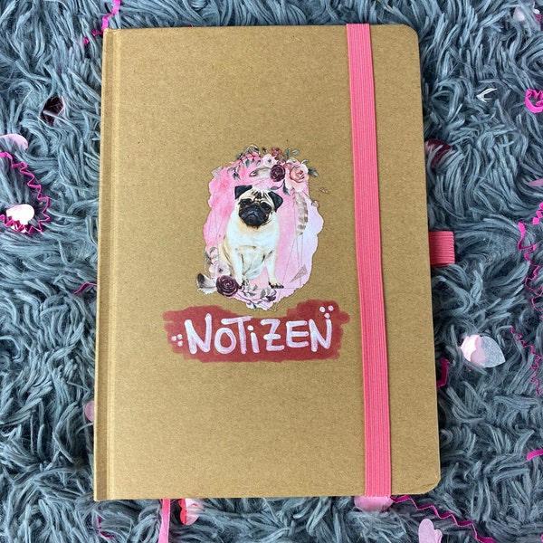 Mops Hardcover Notizbuch DIN-A5