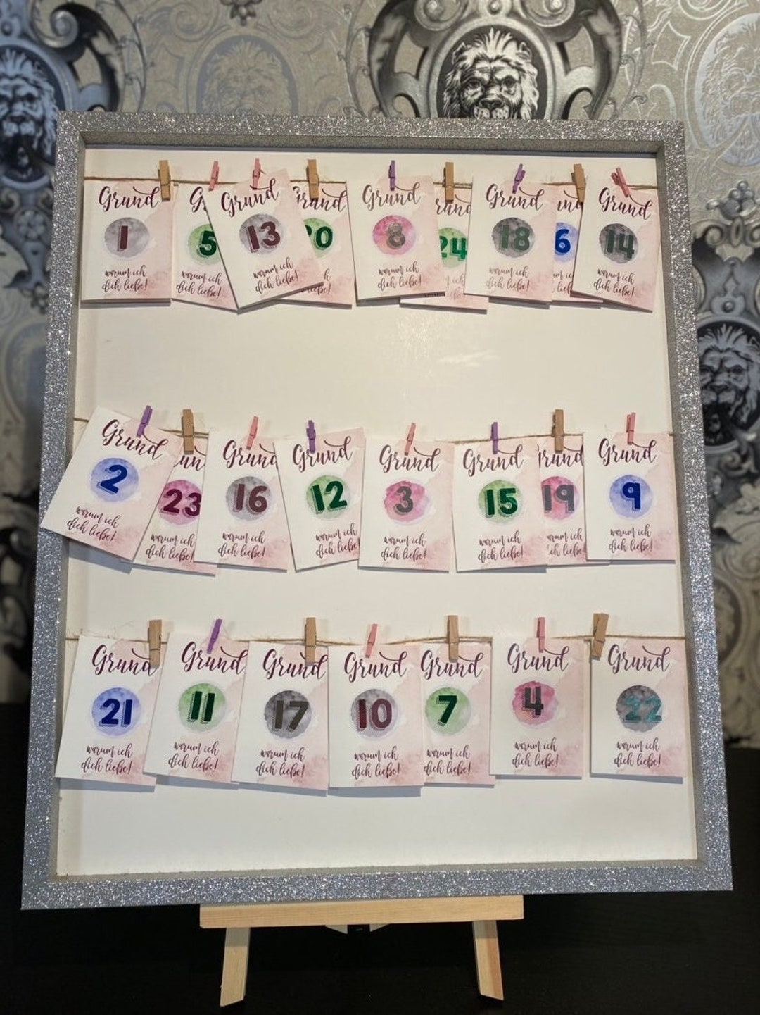 DIY Aquarell Adventskalender 24 Gründe Warum Ich Dich Liebe, Liebe Im
