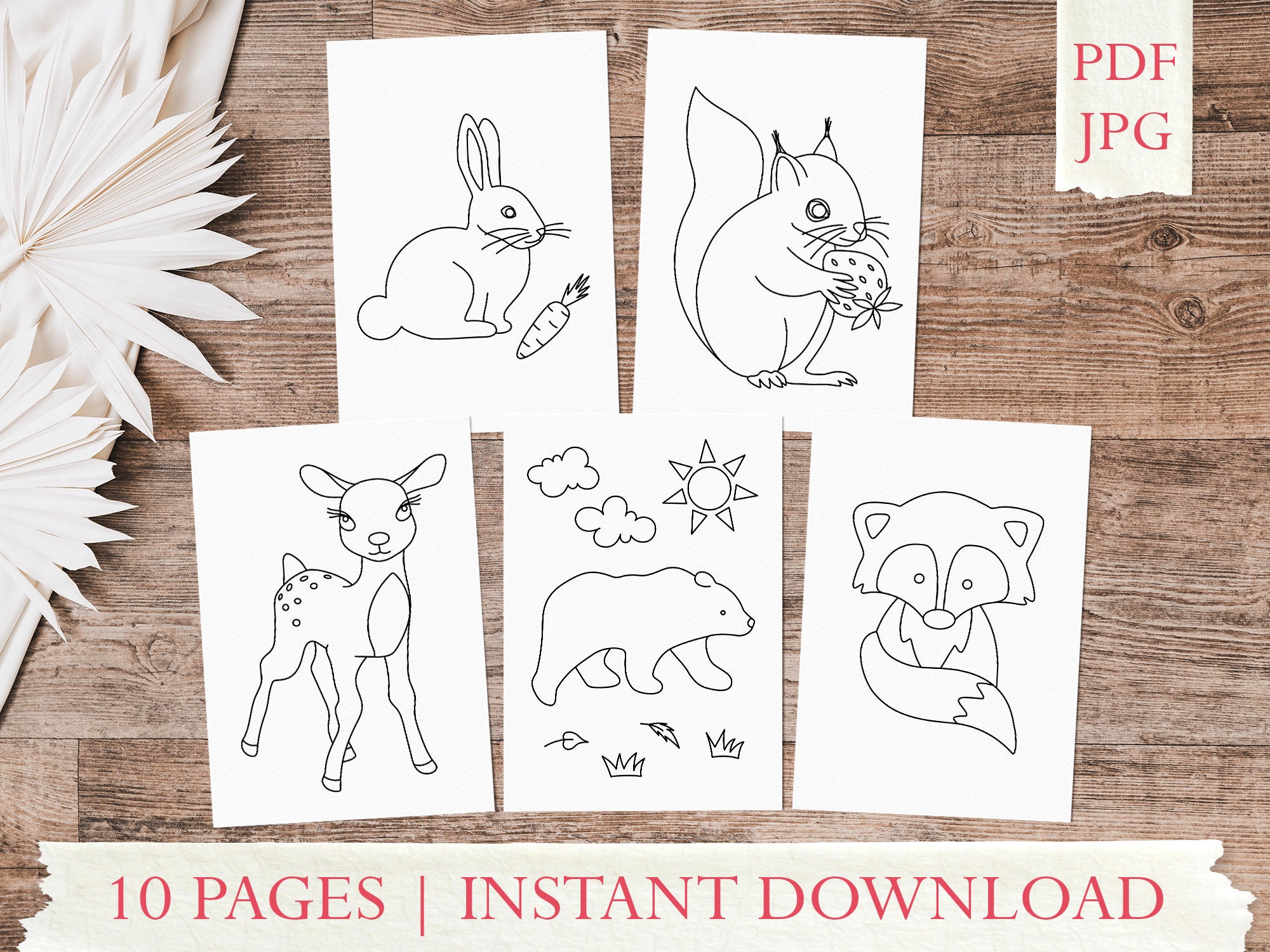 Printable Coloring Pages for Kids, School Coloring Page Woodland