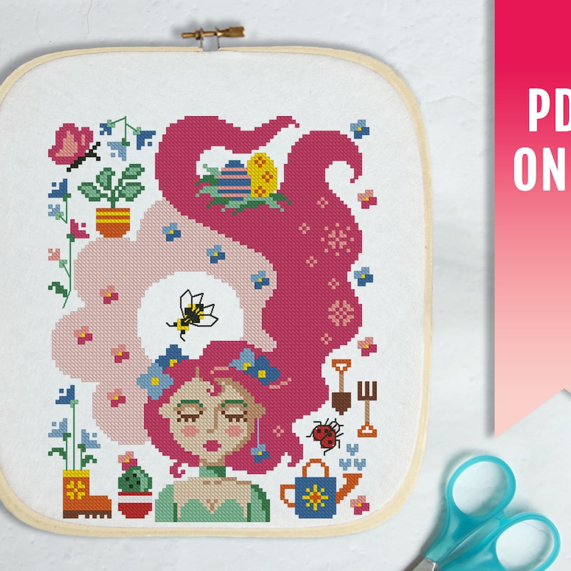 Spring Cross Stitch - Etsy