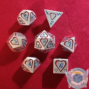 Lovers Collection (Metal DnD Dice Set for Dungeons and Dragons | D20 TTRPG Polyhedral Dice Set | Heavy Metal Dice) NEW COLLECTION