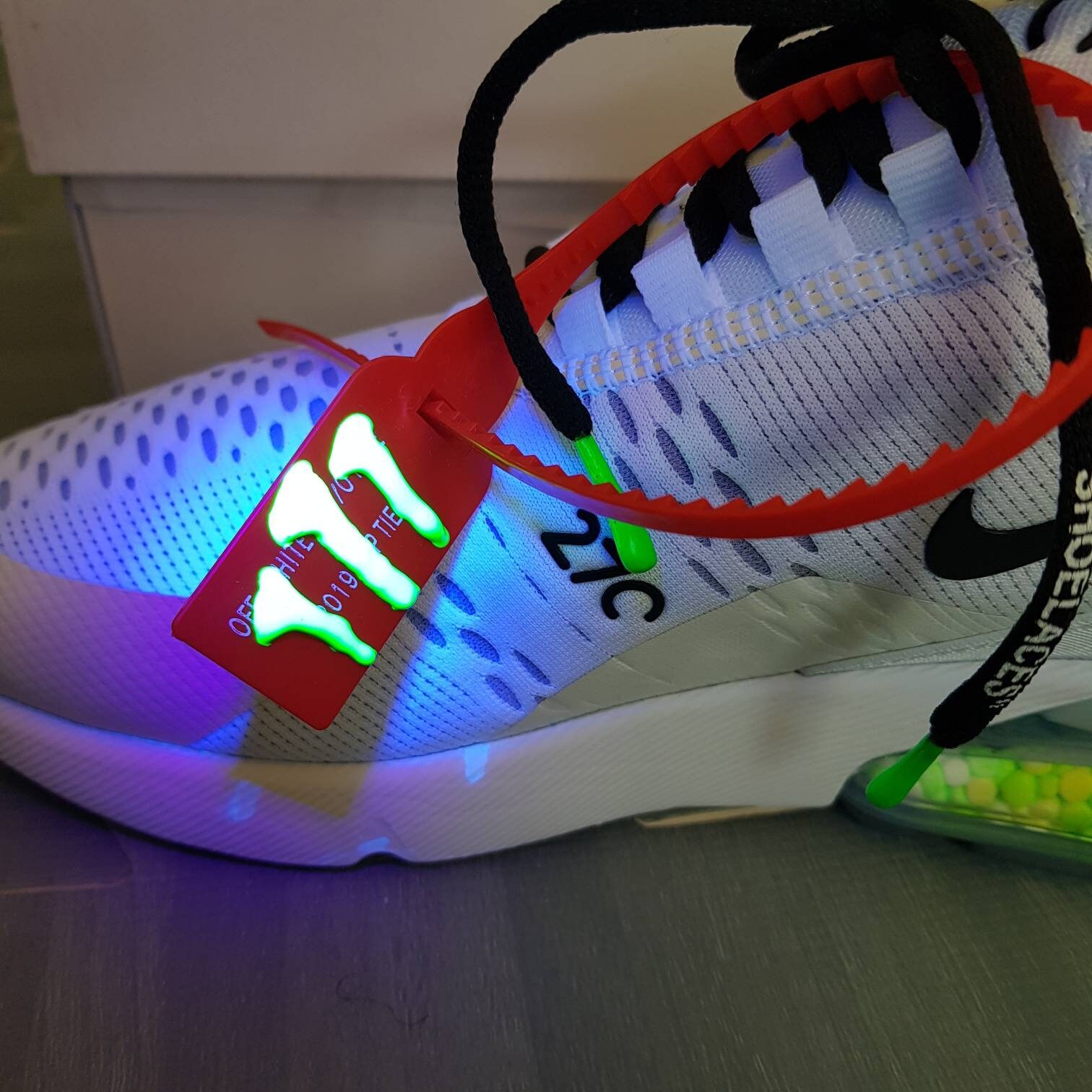 Neon Glow in the dark Nike custom Air max 270beaded Etsy