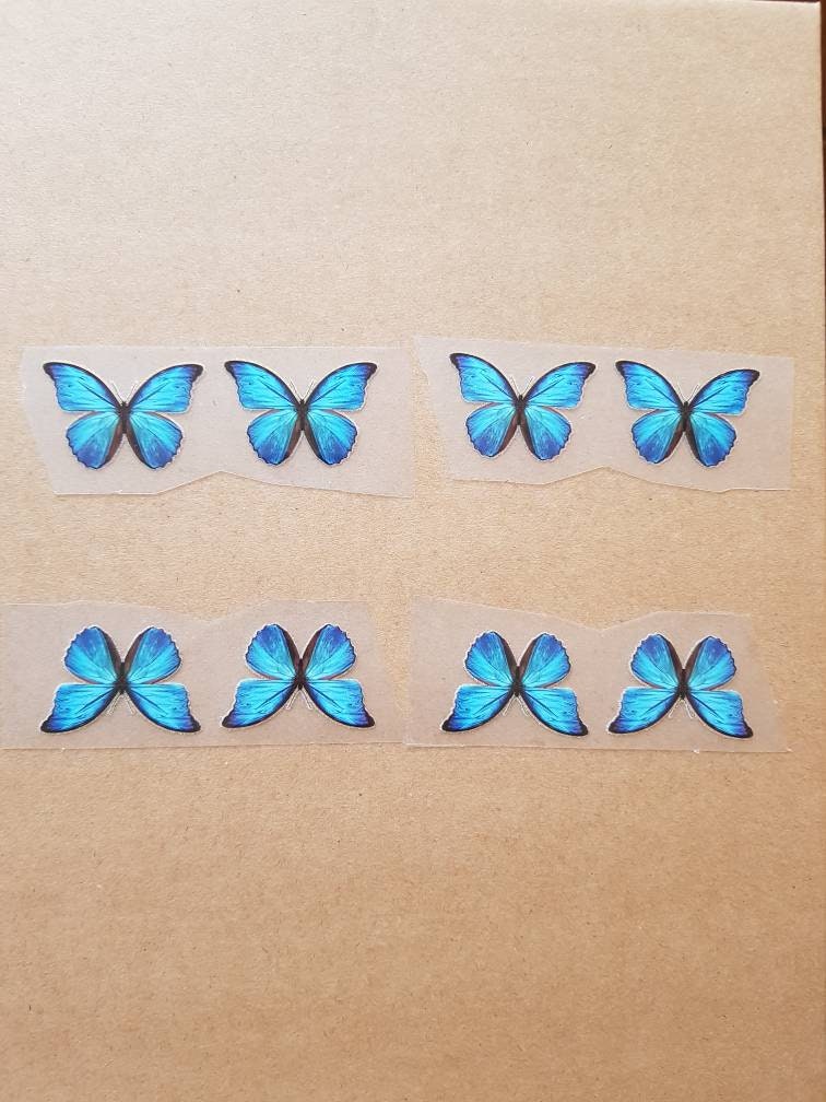 Small Blue Butterfly Heat Transfer Vinyl For Kid Shoes Iron Etsy