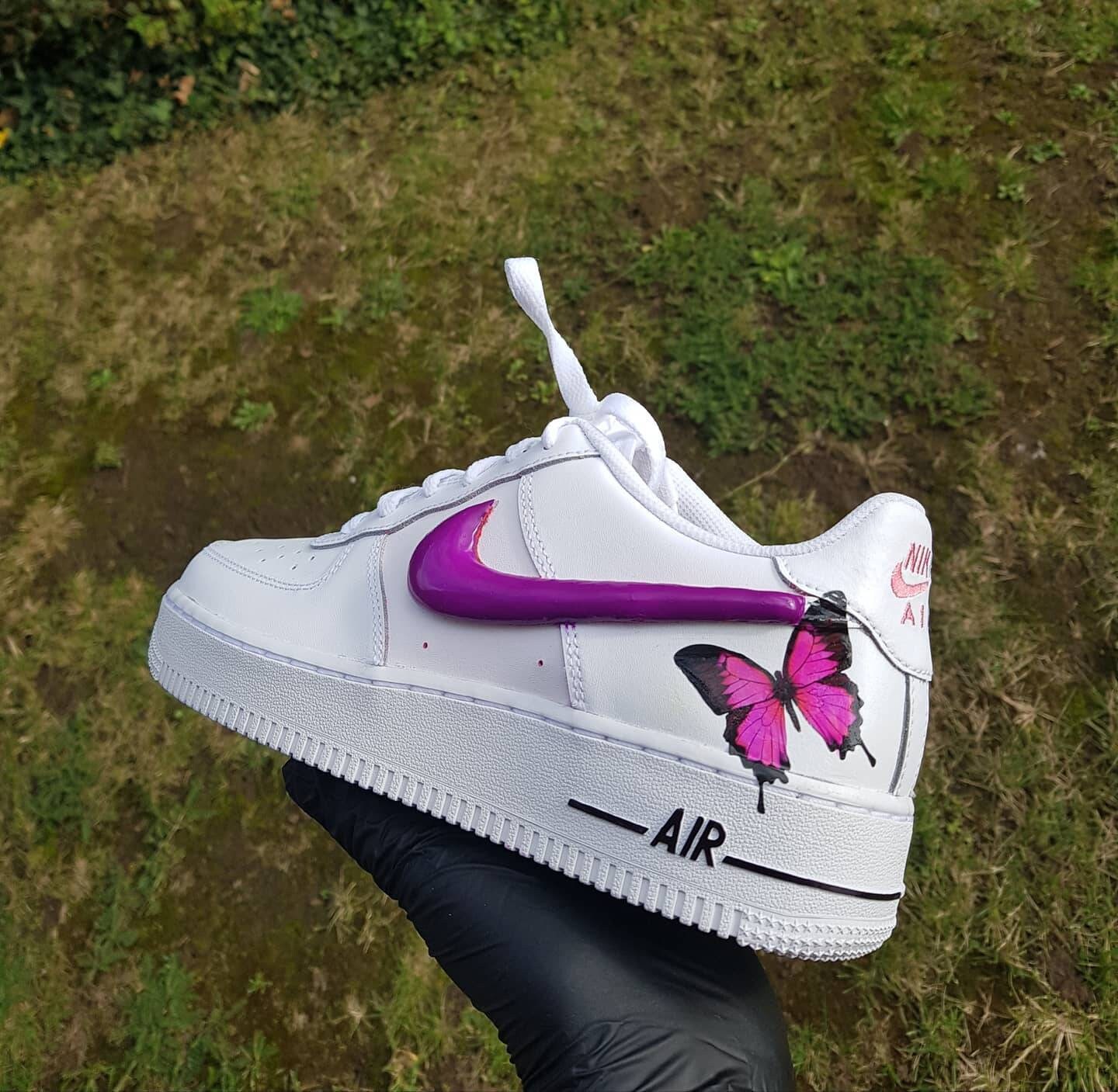 Nike Neon Swooshes To Match Butterfly Air Force 1 Reflective | Etsy