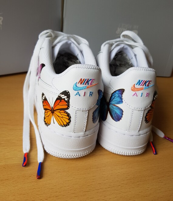 nike air force 1 roze en blauw