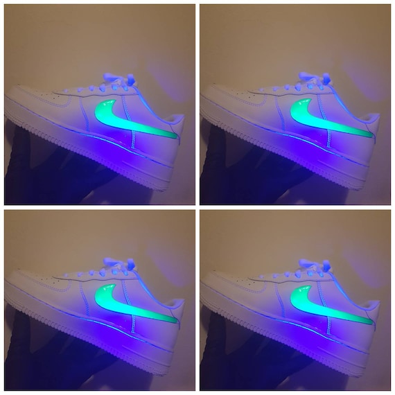 Neon Swooshes for Air Force 1 Reflective custom Air Force 1s | Etsy