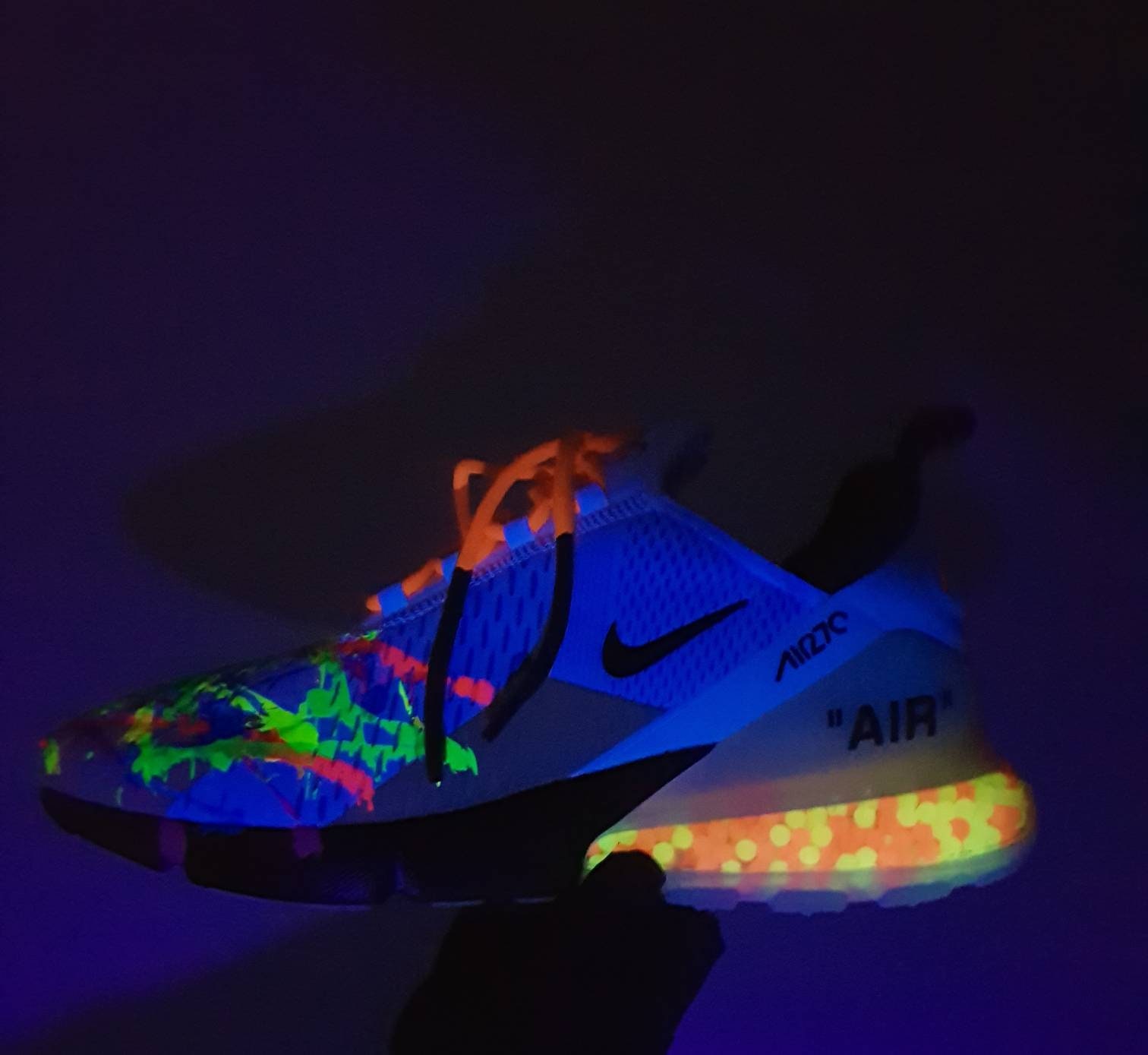 Drippy Nike 270 /air Force With Neon 