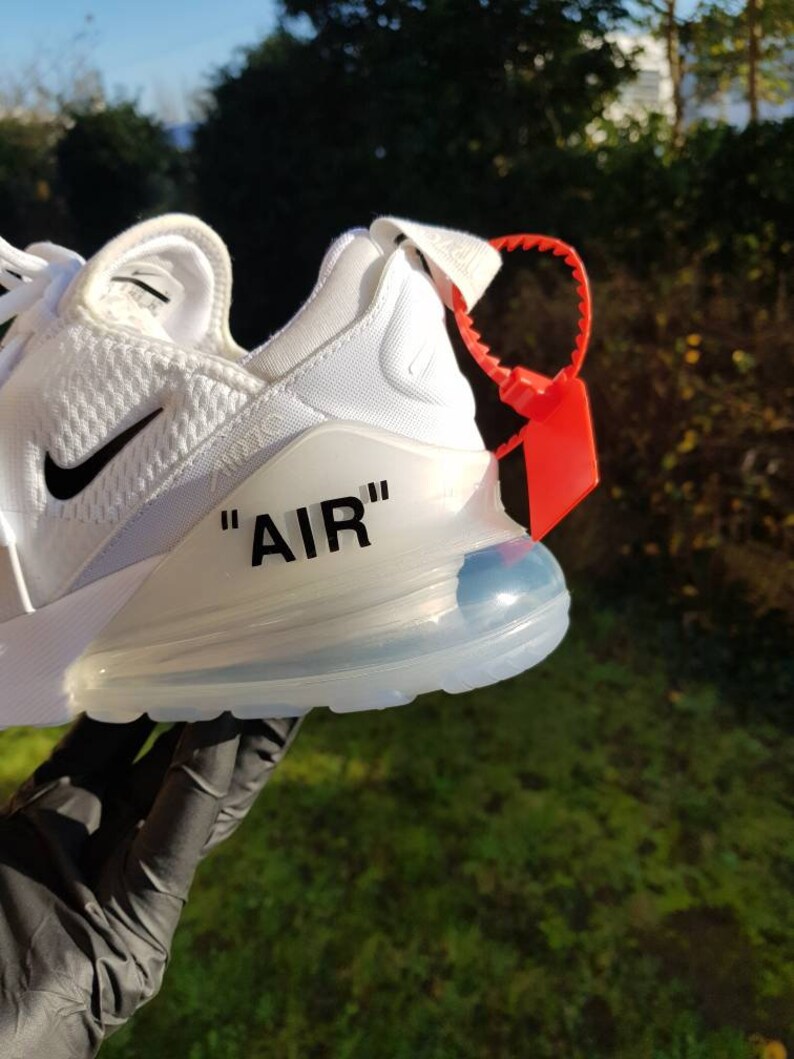 Offwhite Swarovski Women's Air Max 270 White & Black | Etsy