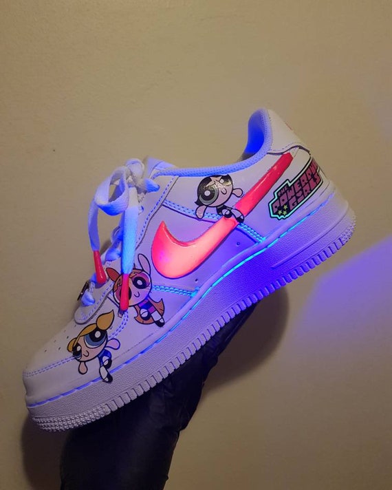 Nike Neon Swooshes Force 1 Reflective Flames Air / - Etsy España
