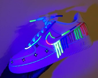 neon airforce 1s