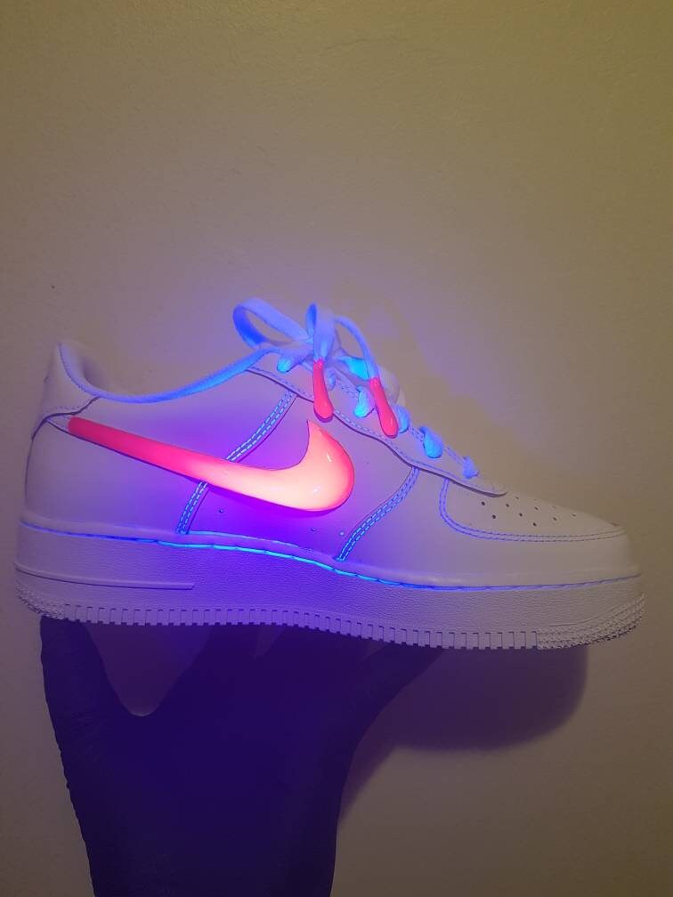 Custom NIKE AF1: Beige X Air Force 1 Reflective Flames Nike | Etsy