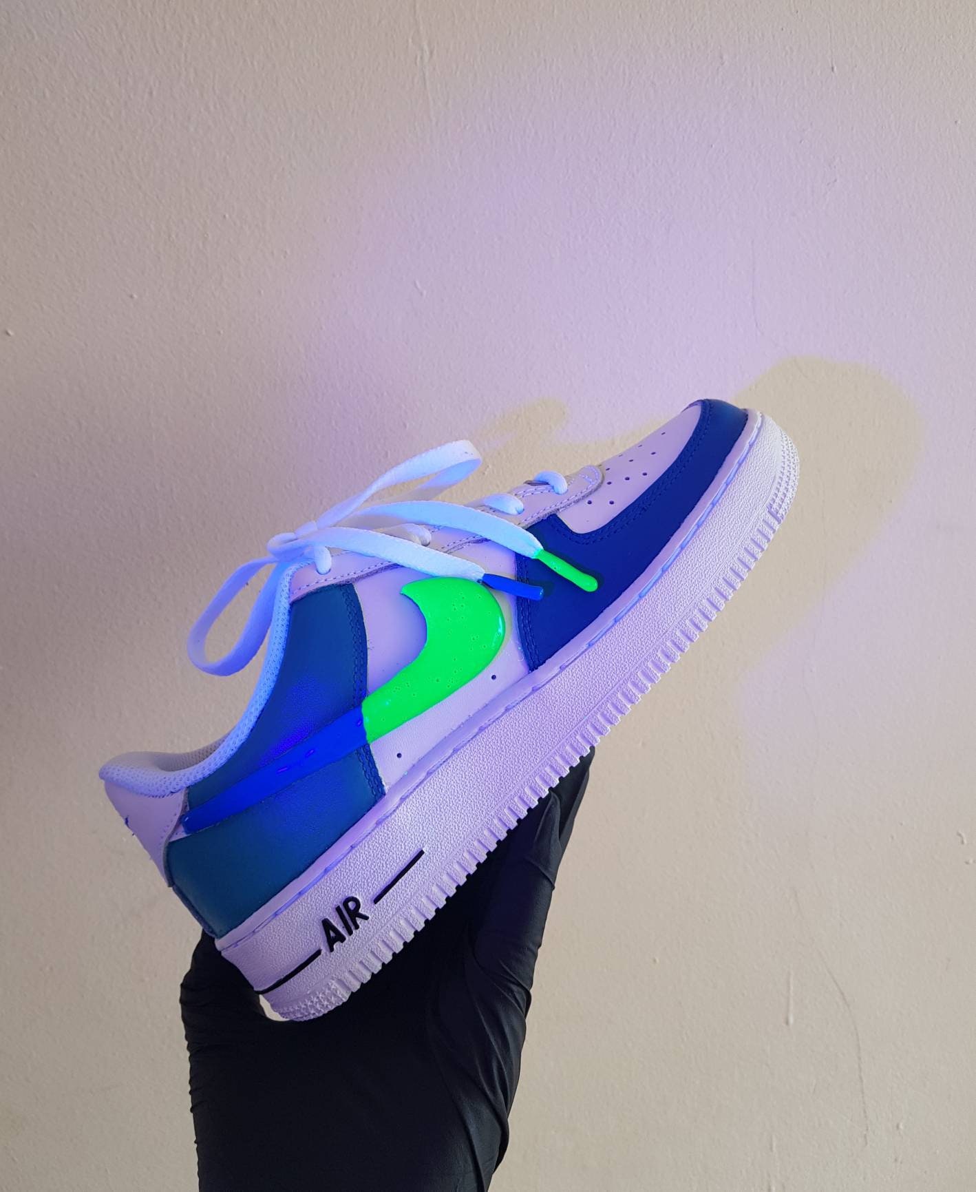 Nike Af1 Air Force Custom Reflective Lightning Print All