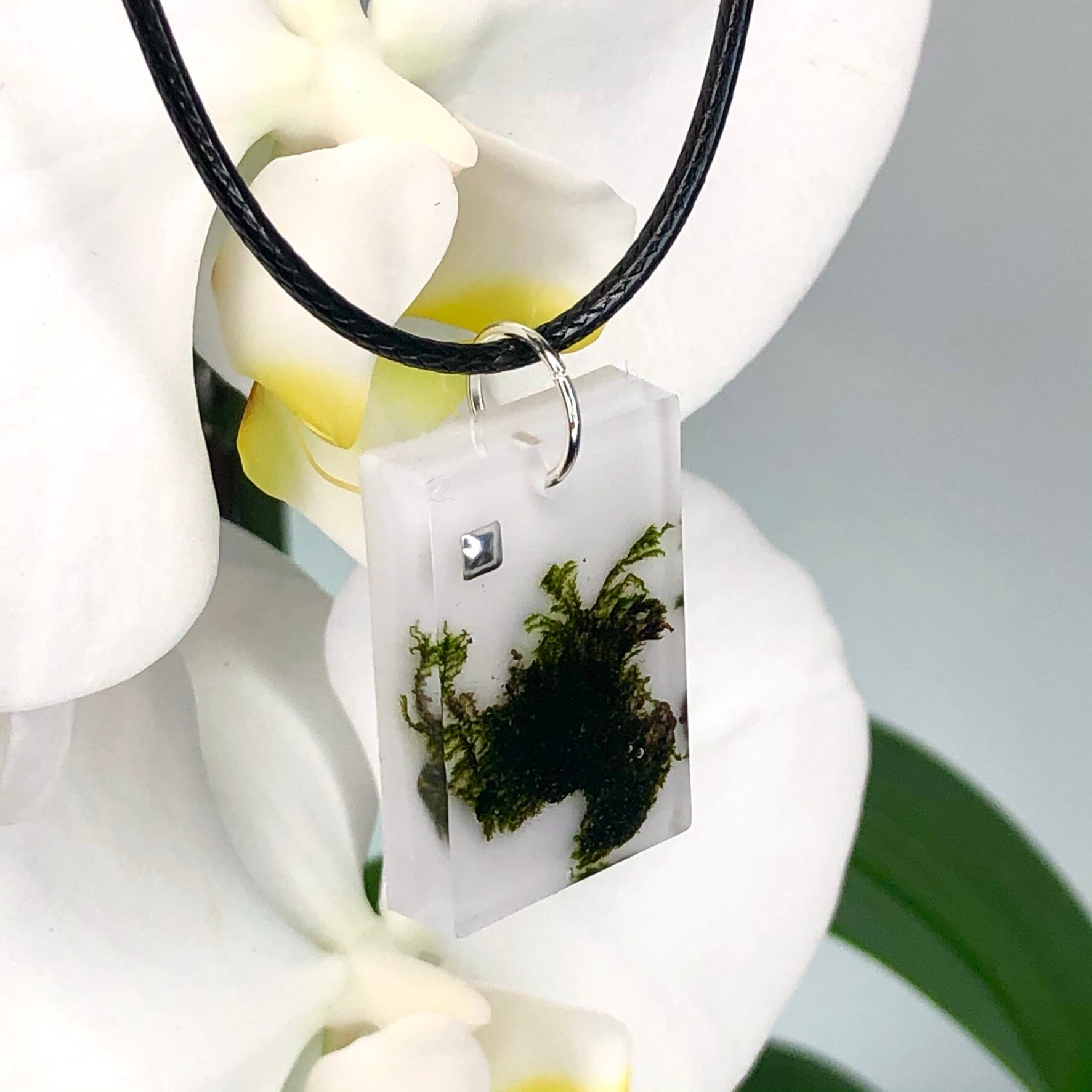 Moss Moss Necklace Real Moss Necklace Moss Jewellery Moss Etsy