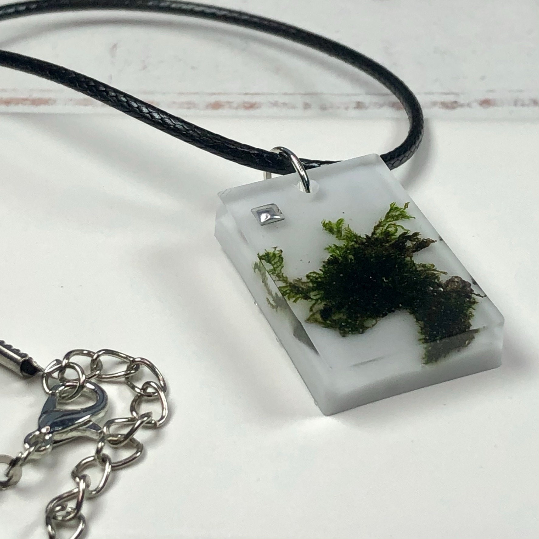 Moss Moss Necklace Real Moss Necklace Moss Jewellery Moss Etsy