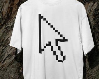 Retro Pixel Cursor T-Shirt – Minimalist Internet Aesthetic Tee