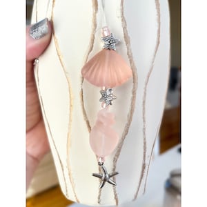 Handmade Ocean Suncatcher: Beach Theme Car Charm