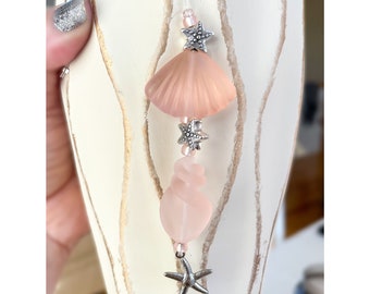 Handmade Ocean Suncatcher: Beach Theme Car Charm