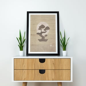 Bonsai Print, Bonsai Ilustración, Print Minimalista, Ilustración Minimalista, Print Descargable, Wabi Sabi, Arte Abstracto, Bonsai