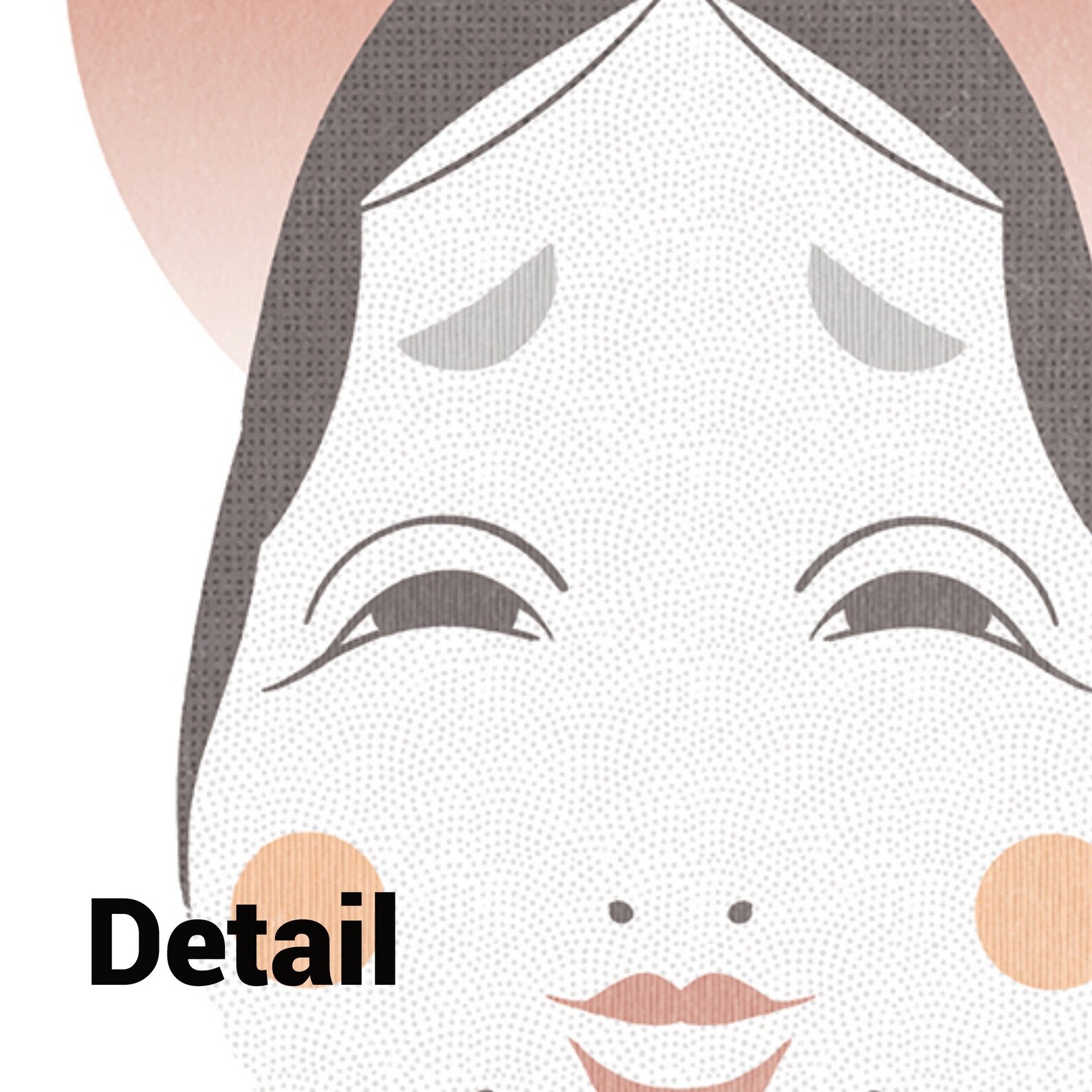 Okame Print Máscara Japonesa Print Descarga Digital Print Etsy España