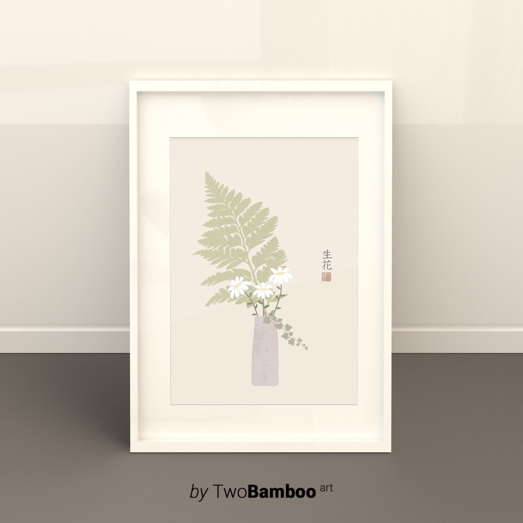 Ikebana Art Print Botanical Print Ikebana Wall Art Etsy