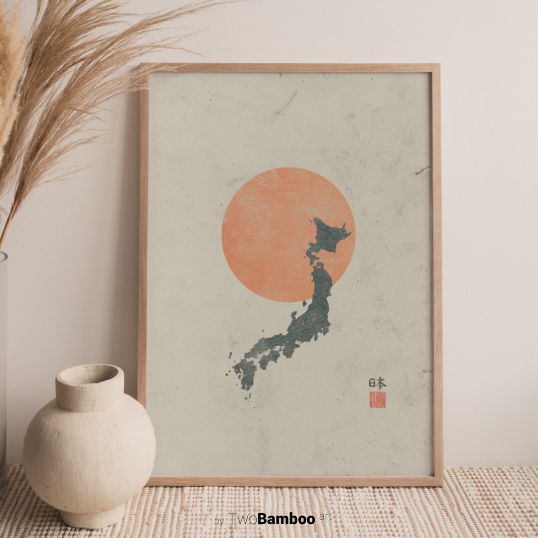 Vintage Japan Map Print: Japanese Art Decor (digital Download) - Etsy