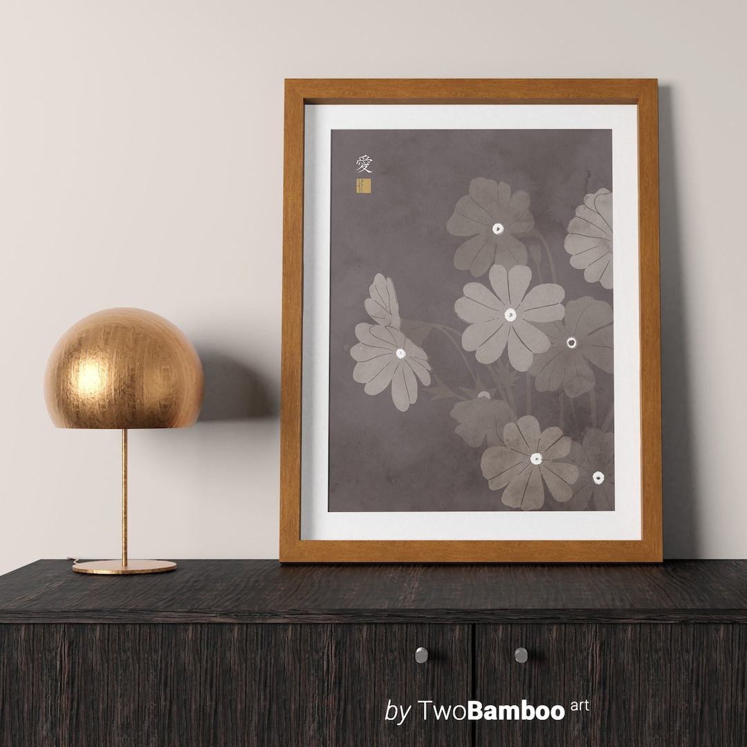 Sakurasou Art Print Japanese Flower Wall Decor Japandi Wall Etsy