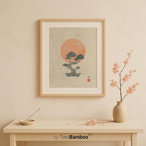 Bonsai Tree Print: Japanese Zen Wall Art (Digital Download)