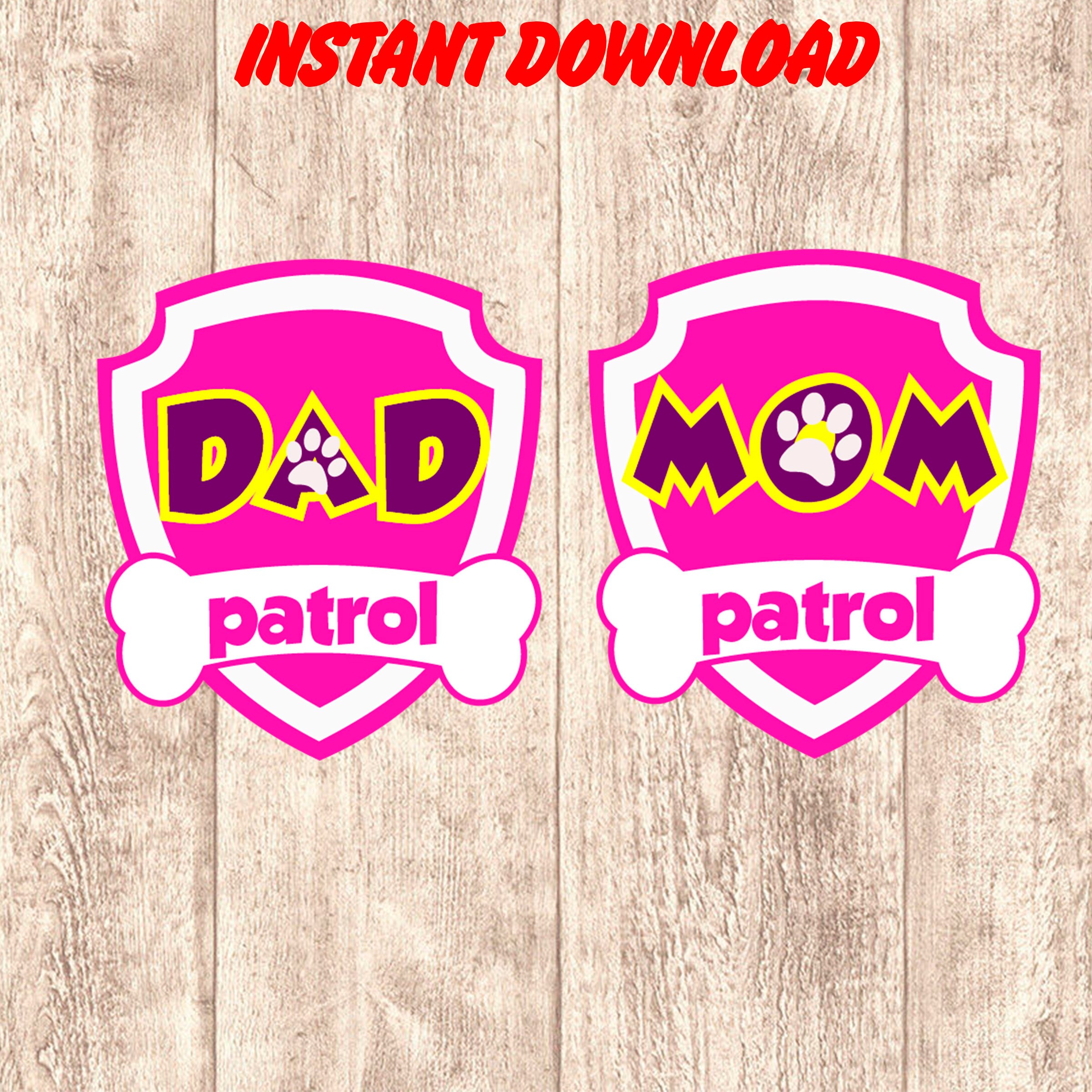 Download Mom Patrol Logo Svg Dad Patrol Logo Svg Patrol Birthday Girl Set Svg Patrol Family Set Svg Patrol Logo Svg Cut Files Svg Dxf Pdf Png