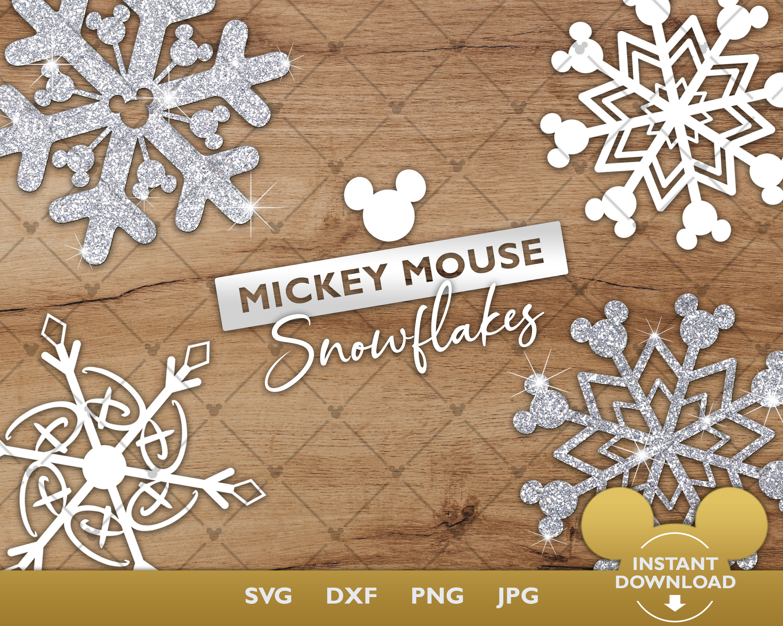 Download Mickey Mouse Snowflake SVG Disney Christmas Decorations | Etsy