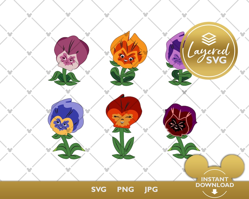 Alice in Wonderland SVG Talking Flowers Cricut and | Etsy