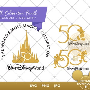 WDW 50th Anniversary Celebration SVG Bundle