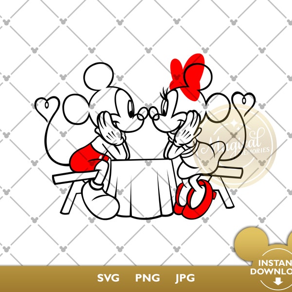 Mickey and Minnie Valentines SVG - Valentines Day SVG