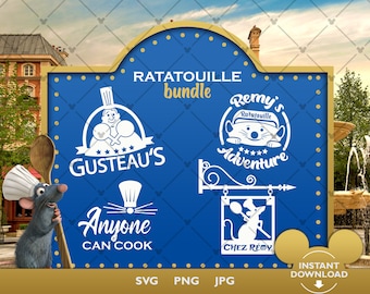 Fichier de découpe SVG Ratatouille Adventure de Remy