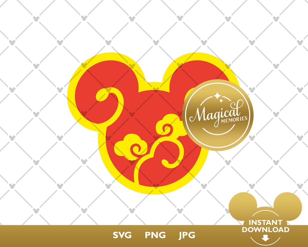 Mickey Lunar New Year SVG - Etsy