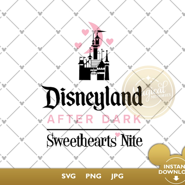 Sweethearts Nite SVG - Valentines SVG - Castle SVG  - Layered Design!