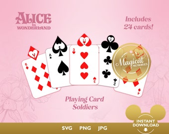 Alice in Wonderland SVG - Playing Card SVG - Cricut and Silhouette cutting files